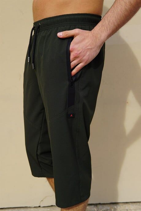 MİAMİ BEACH HAKİ BÜYÜK BEDEN ESNEK KUMAŞ KAPRİ ŞORT